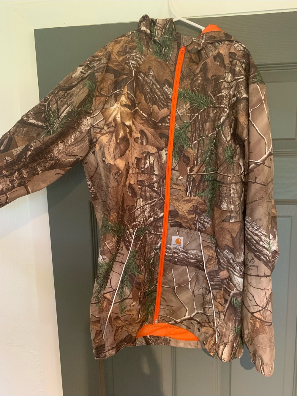 Carhartt Realtree  Womens Camo jacket with Blaze Orange Accent